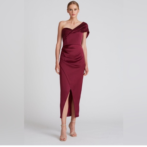 Theia Gisela One-Shoulder Dress - Picture 1 of 8